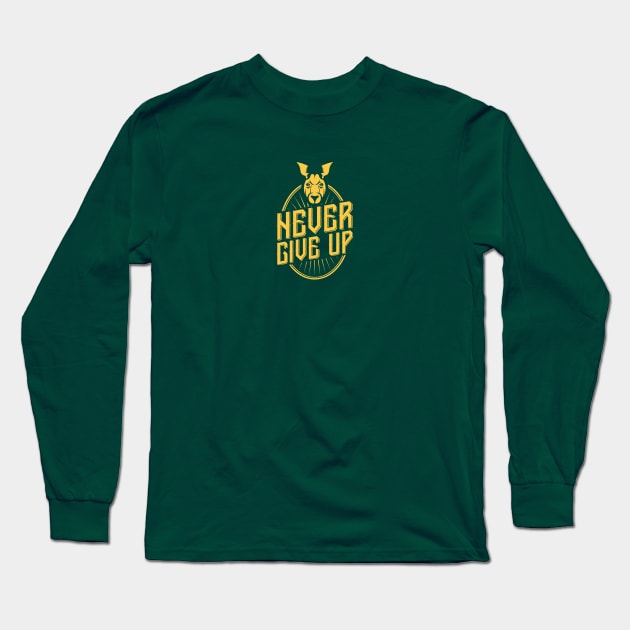 Never Give Up! Long Sleeve T-Shirt by StripTees